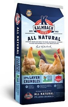 Kalmbach Feeds All Natural Non-GMO 17% Protein Layer Crumbles Chicken Feed, 50-lb bag slide 1 of 4