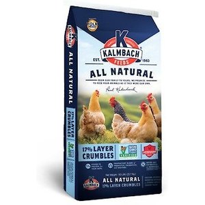 Kalmbach Feeds All Natural Non-GMO 17% Protein Layer Crumbles Chicken Feed, 50-lb bag