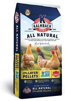 Kalmbach Feeds All Natural Non-GMO 17% Protein Layer Pellets Chicken Feed, 50-lb bag slide 1 of 3