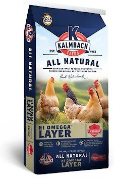 Kalmbach Feeds All Natural Hi Omega Layer Pellets Chicken Feed, 50-lb bag slide 1 of 3