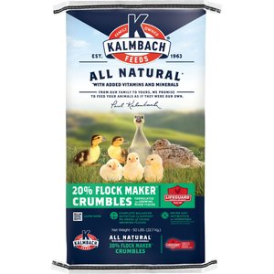 Kalmbach Feeds All Natural 20% Protein Flock Maker Crumbles Chicken Feed, 50-lb bag