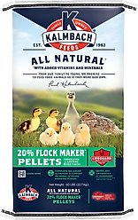 Kalmbach Feeds All Natural 20% Protein Flock Maker Pellets Poultry Feed, 50-lb bag