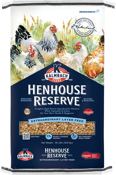 Kalmbach Feeds All Natural Henhouse Reserve 17% Protein Premium Layer Chicken Feed, 30-lb bag slide 1 of 9
