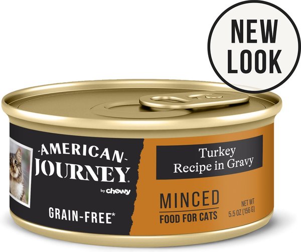 American Journey Minced Turkey Recipe in Gravy Grain-Free Canned Cat Food, 5.5-oz, case of 24 slide 1 of 8