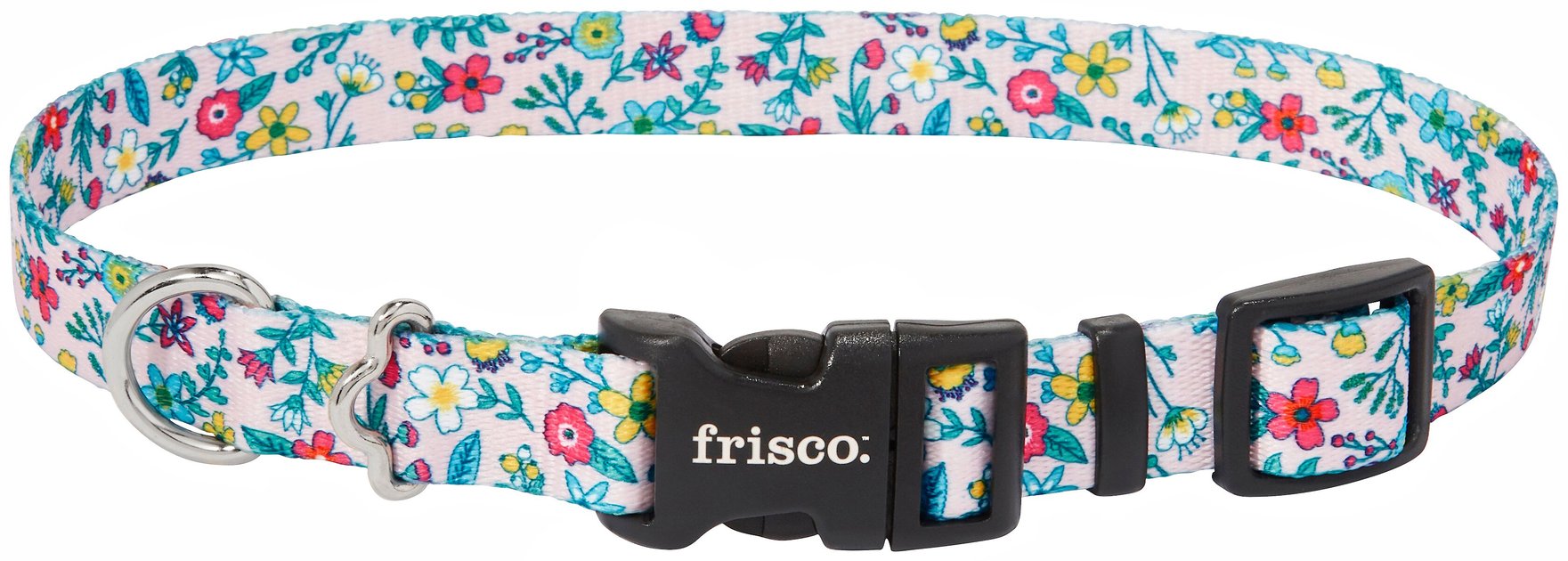 FRISCO Spring Floral Polyester Dog Collar, Medium: 14 to 20-in neck, 3/ ...