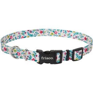 Frisco Spring Floral Polyester Dog Collar, Large: 18 to 26-in neck, 1-in wide