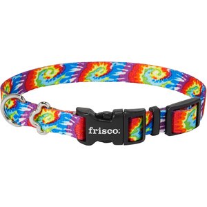 Frisco Tie Dye Swirl Polyester Dog Collar, Small: 10 to 14-in neck, 5/8-in wide