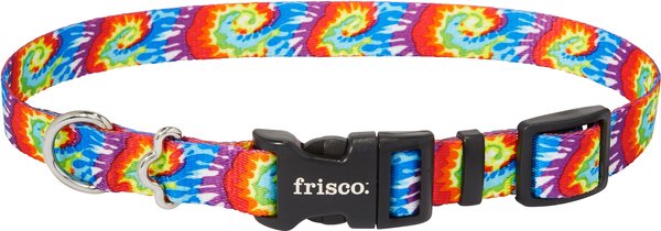Frisco Tie Dye Swirl Polyester Dog Collar, Medium: 14 to 20-in neck, 3/4-in wide slide 1 of 5