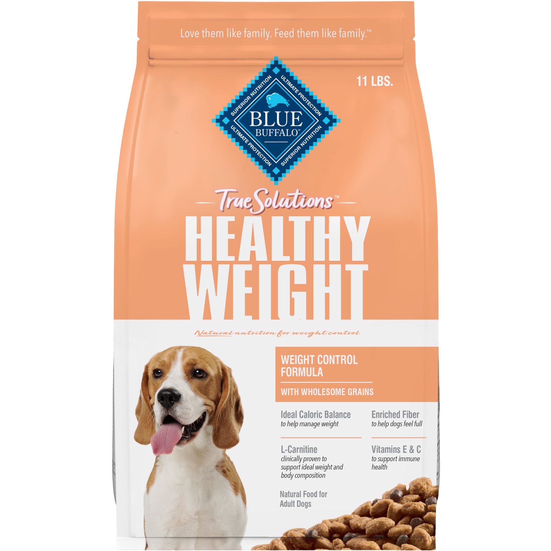 BLUE BUFFALO True Solutions Healthy Weight Natural Weight Control Chicken Adult Dry Dog Food 24 lb bag Chewy