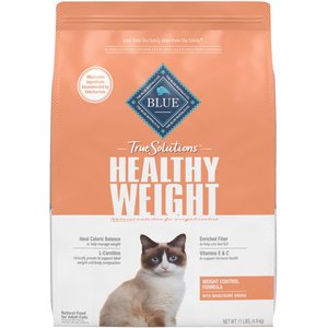 Blue Buffalo True Solutions Healthy Weight Natural Weight Control Chicken Adult Dry Cat Food, 11-lb bag