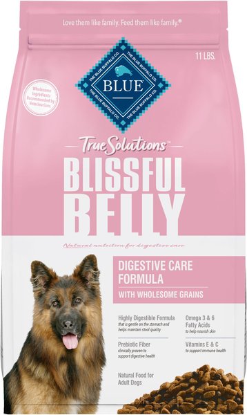Blue Buffalo True Solutions Blissful Belly Digestive Care Formula Dry Dog Food, 11-lb bag slide 1 of 9
