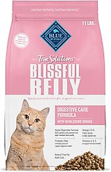 Blue Buffalo True Solutions Blissful Belly Digestive Care Formula Dry Cat Food, 11-lb bag
