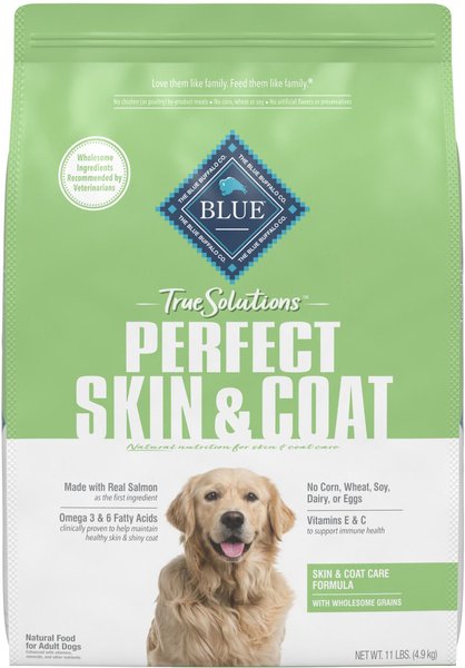 Blue Buffalo True Solutions Perfect Coat Skin & Coat Care Formula Dry Dog Food, 11-lb bag slide 1 of 9