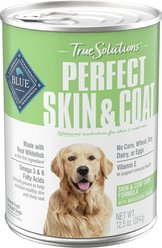 Blue Buffalo True Solutions Perfect Skin & Coat Natural Whitefish Adult Wet Dog Food, 12.5-oz, case of 12
