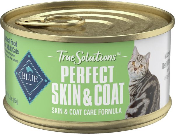 Blue Buffalo True Solutions Perfect Skin & Coat Natural Whitefish Adult Wet Cat Food, 3-oz, case of 24 slide 1 of 8