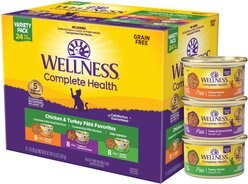 Wellness Chicken & Turkey Pate Favorites Canned Cat Food, 3-oz, case of 24