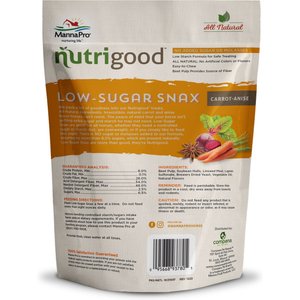 Manna Pro NutriGood Low-Sugar Snax Carrot-Anise Flavor Horse Treats, 4-lb bag