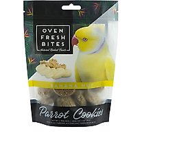 Caitec Oven Fresh Bites Baked Birdie Munchies Banana Nut Cookies Parrot Treats, 4-oz bag
