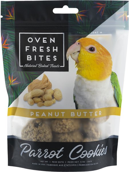 Caitec Oven Fresh Bites Peanut Butter Cookies Parrot Treats, 4-oz bag slide 1 of 2