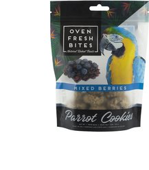 Caitec Oven Fresh Bites Mixed Berries Cookies Parrot Treats, 4-oz bag