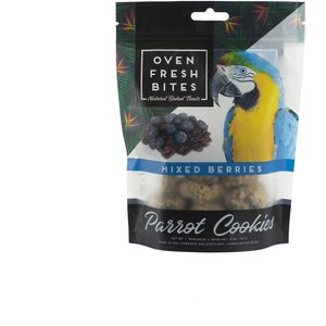 Caitec Oven Fresh Bites Mixed Berries Cookies Parrot Treats, 4-oz bag
