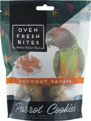 Caitec Oven Fresh Bites Coconut Papaya Mango Cookies Parrot Treats, 4-oz bag