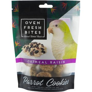 Caitec Oven Fresh Bites Oatmeal Raisin Cookies Parrot Treats, 4-oz bag