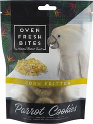 Caitec Oven Fresh Bites Corn Fritter Cookies Parrot Treats, 4-oz bag