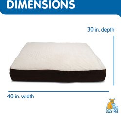 Dallas Manufacturing Extra Thick Orthopedic Pillow Cat & Dog Bed w/Removable Cover, Brown slide 2 of 5