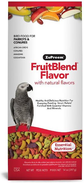 ZuPreem FruitBlend Flavor with Natural Flavors Daily Parrot & Conure Bird Food, 0.875-lb bag slide 1 of 6