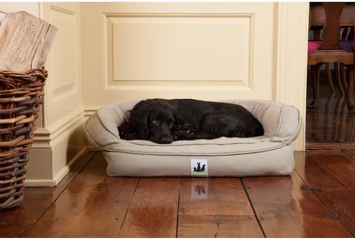 Show full view: 3 Dog Pet Supply EZ Wash Headrest Bolster Dog Bed with Removable Cover, Sage, Small slide 3 of 7