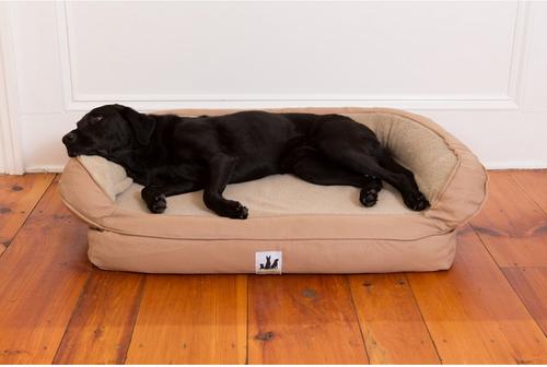 Show full view: 3 Dog Pet Supply EZ Wash Headrest Bolster Dog Bed with Removable Cover, Tan, Small slide 3 of 8