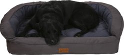 3 Dog Pet Supply EZ Wash Softshell Orthopedic Bolster Dog Bed with Removable Cover, Slate, Medium