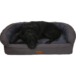 3 Dog Pet Supply EZ Wash Softshell Orthopedic Bolster Dog Bed w/Removable Cover, Slate, Medium