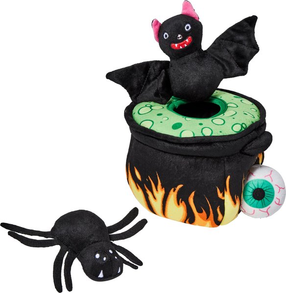 Frisco Halloween Candy Cauldron Hide & Seek Puzzle Plush Squeaky Dog Toy, Medium