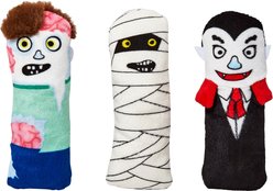 Frisco Halloween Undead Friends Plush Kicker Cat Toy with Catnip, 3 count