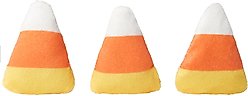 Frisco Halloween Candy Corn Plush Cat Toy with Catnip, 3 count