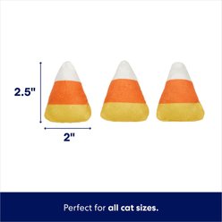 Frisco Halloween Candy Corn Plush Cat Toy with Catnip, 3 count slide 2 of 4