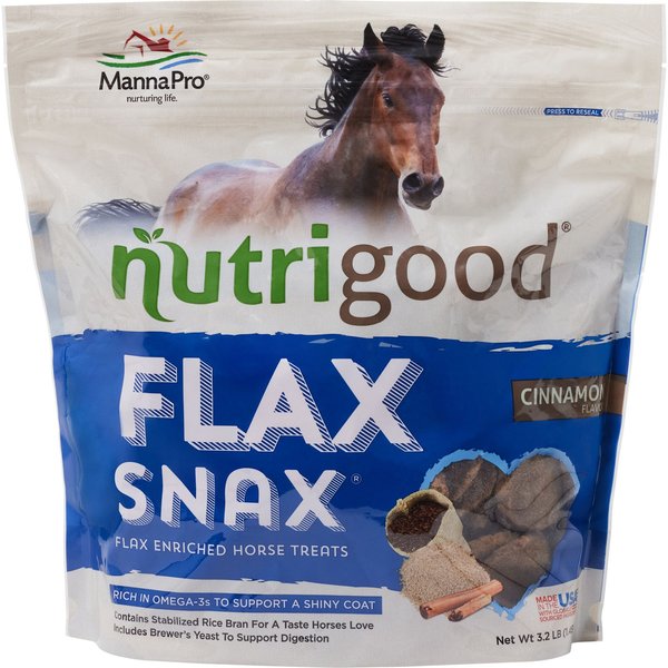MANNA PRO FlaxSnax Flax Enriched Horse Treats, 3.2lb bag