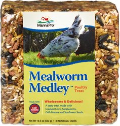 Manna Pro Mealworm Medley Chicken Treat, 19.5-oz bag