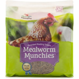 Manna Pro Mealworm Munchies Chicken Treats, 5-lb bag