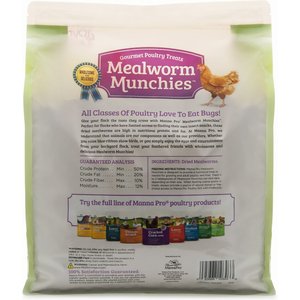 Manna Pro Mealworm Munchies Chicken Treats, 5-lb bag