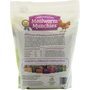 Manna Pro Mealworm Munchies Chicken Treats, 30-oz bag