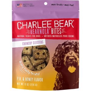 Charlee Bear Bearnola Bites Peanut Butter & Honey Flavor Dog Treats, 8-oz bag