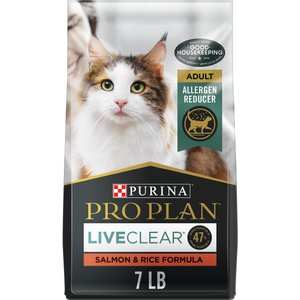 Purina Pro Plan LiveClear Probiotic High Protein Salmon & Rice Formula Dry Cat Food, 7-lb bag