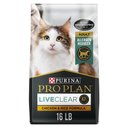 Purina Pro Plan LiveClear Probiotic Chicken & Rice Formula Dry Cat Food, 16-lb bag