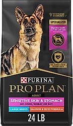 Purina Pro Plan Sensitive Skin & Stomach Salmon Adult Large Breed Formula Dry Dog Food, 24-lb bag