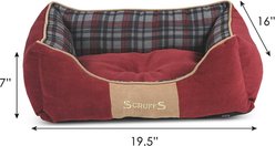 Scruffs Highland Box Dog Bed, Red, Small