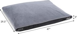 Scruffs Chateau Memory Foam Pillow Dog Bed, Dove, Large
