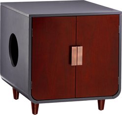 Staart Dyad Wooden Cat Litter Box, Mocha Walnut slide 2 of 9